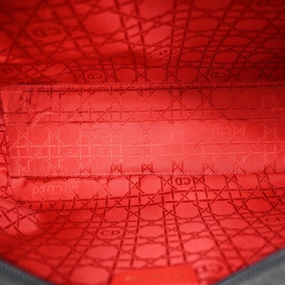 CHRISTIAN DIOR Lady Cannage Tote Hand Bag Nylon Leather Black GHW Italy 73FC009 - Picture 12 of 16